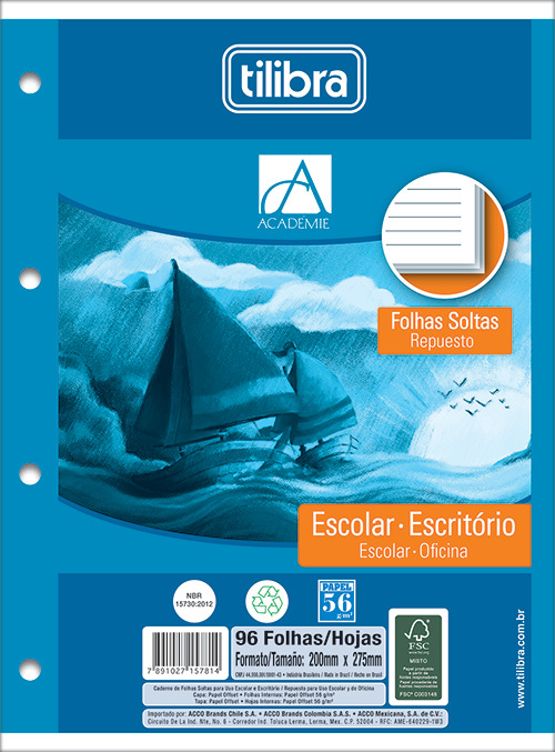 REFIL FICHARIO 096 TILIBRA ACADEMIE