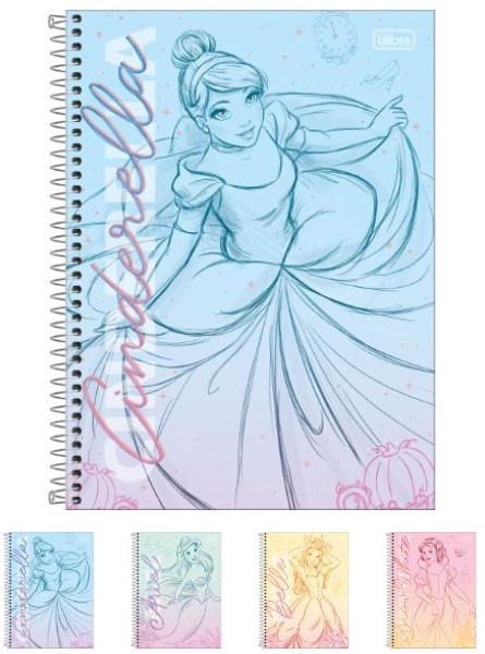 CADERNO 080 CD TILIBRA PRINCESAS 1M
