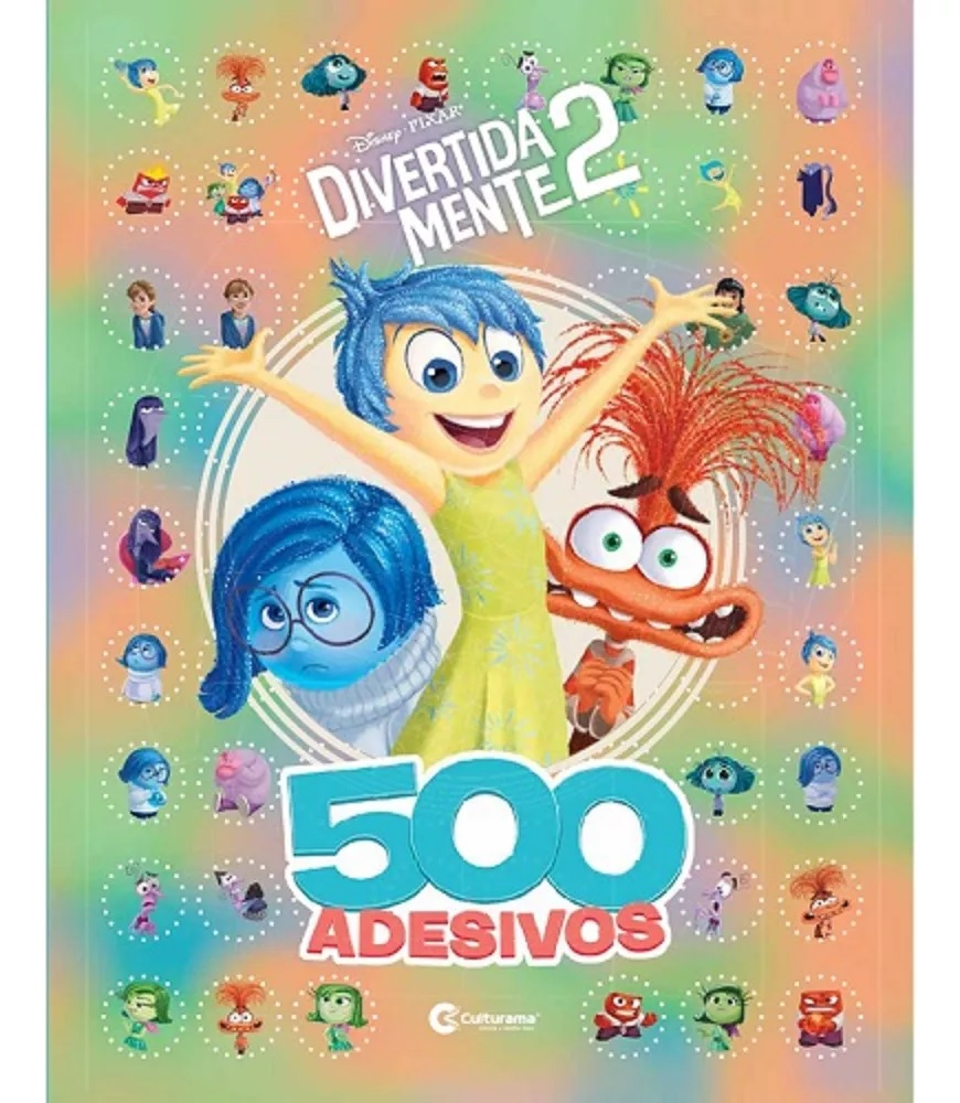 500 adesivos Divertida Mente 2