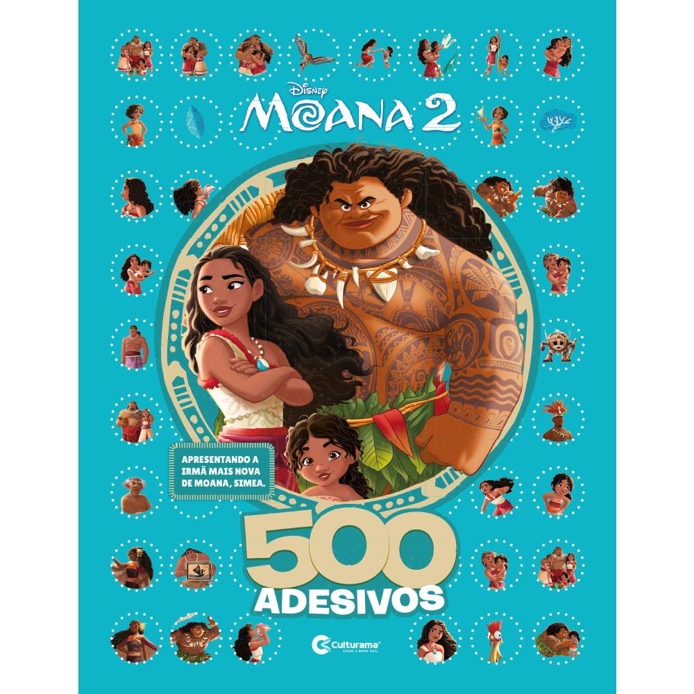 500 adesivos Moana 2