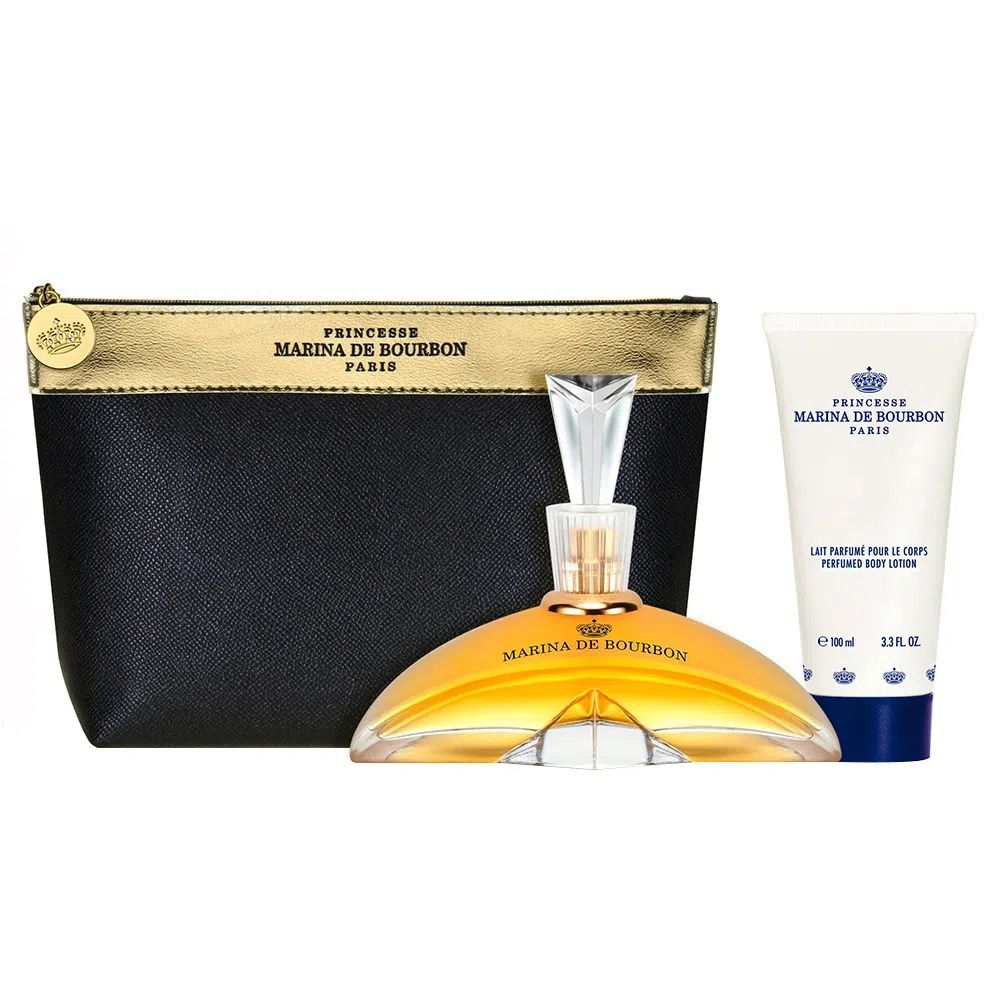 Kit Marina de Bourbon Classique + Loção Corporal + Necessáire-100 ml