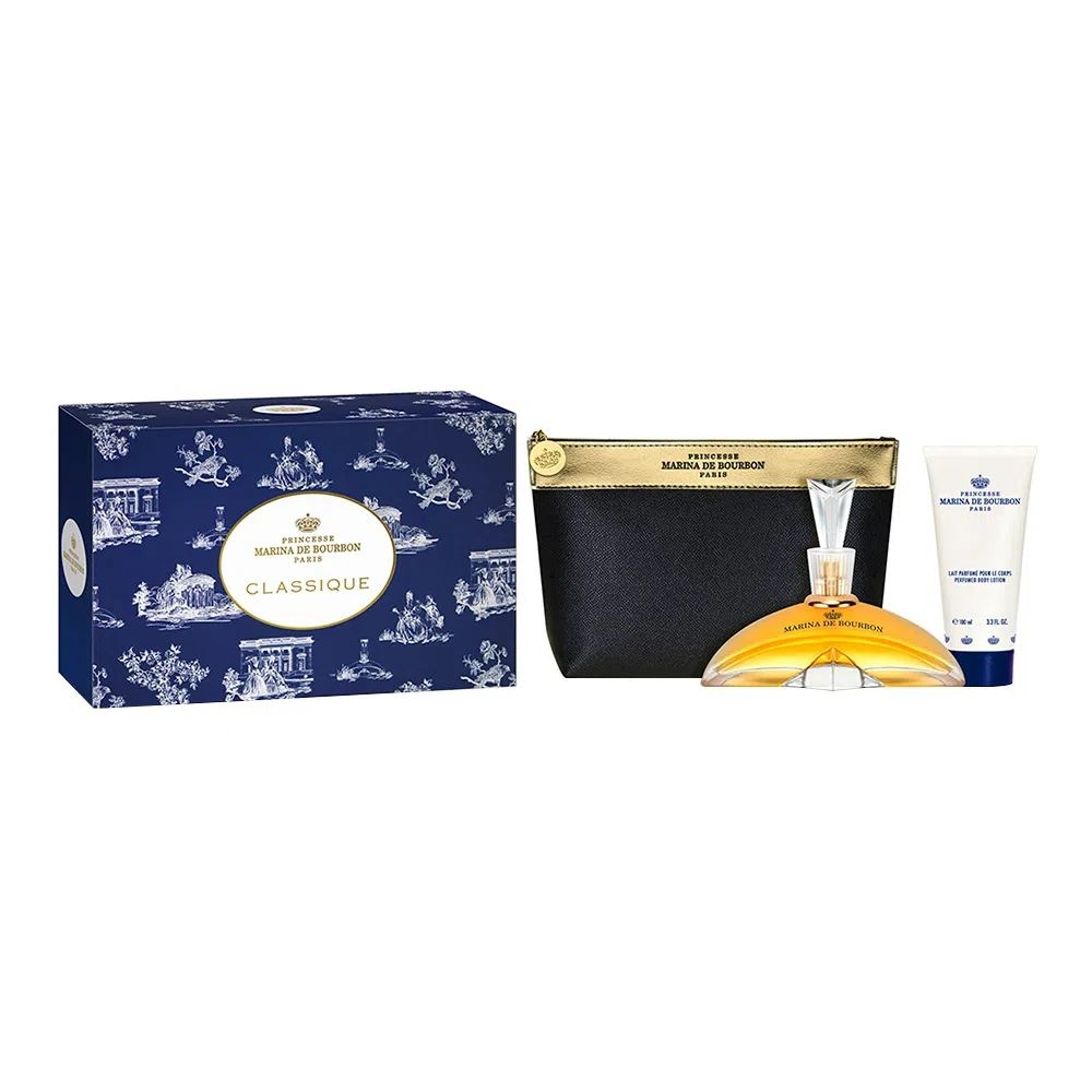 Kit Marina de Bourbon Classique + Loção Corporal + Necessáire-100 ml