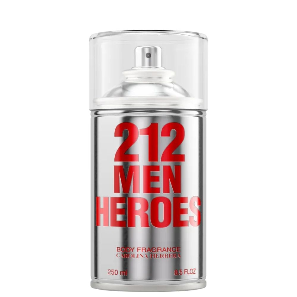 212 MEN Heroes Carolina Herrera Body Spray Masculino-250 ml