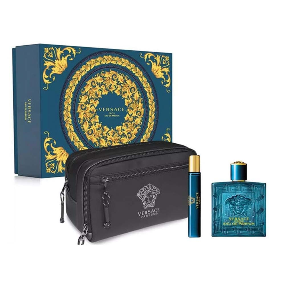 Kit Versace Eros + Necessaire + Travel Eau De Parfum Masculino-100 ml