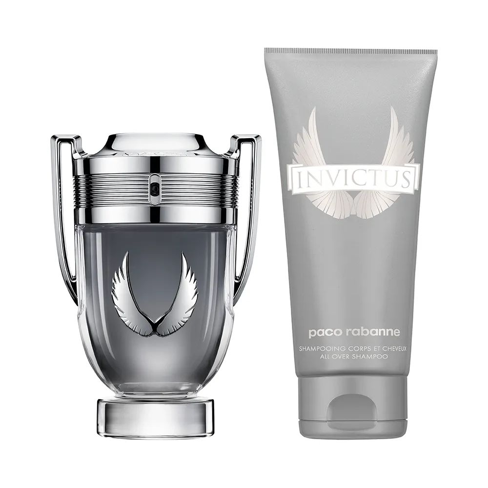 Kit Invictus Platinum + Shampoo Corporal Eau de Parfum Masculino-100 ml