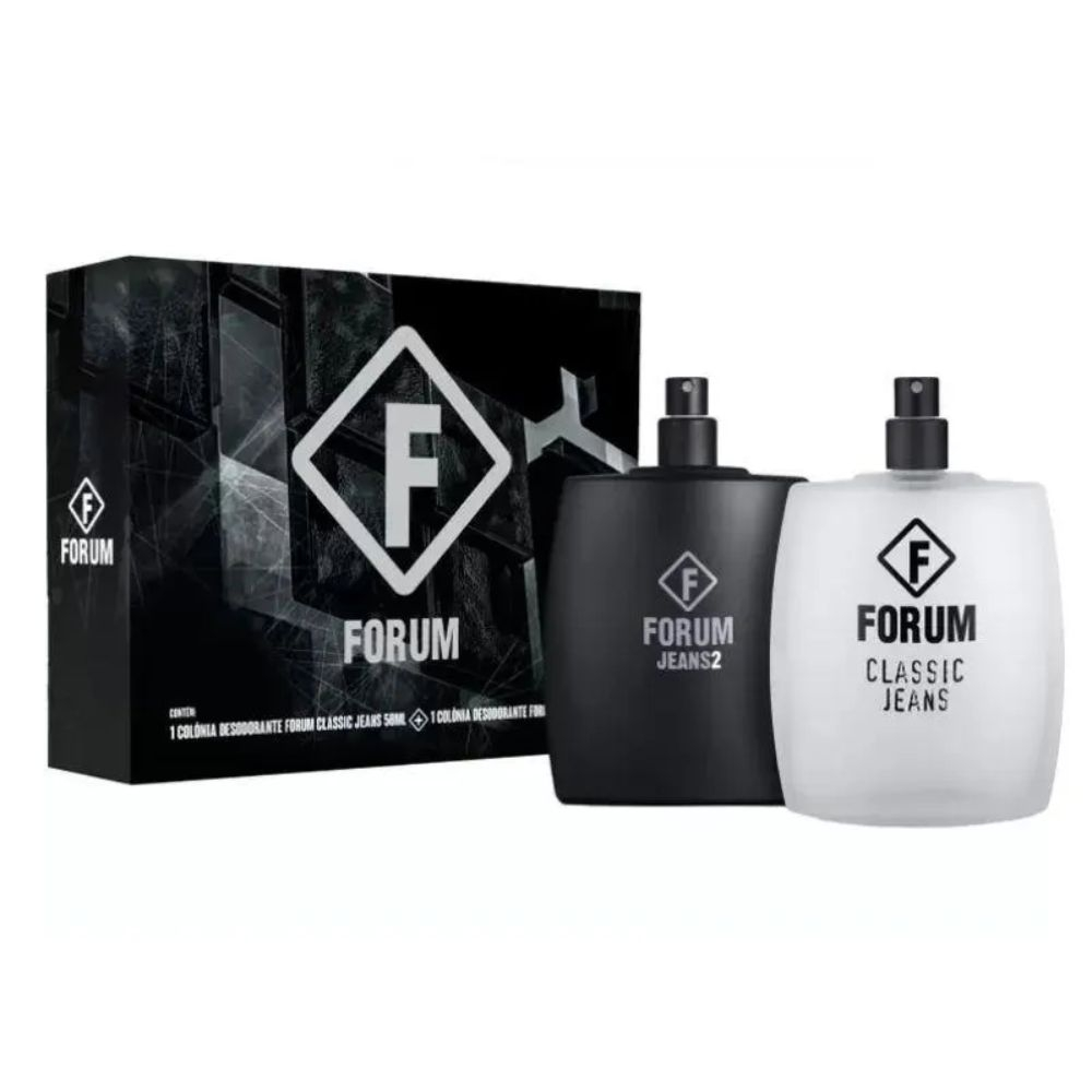 Kit Forum Jeans 2 + Forum Classic Jeans Eau de Cologne Unissex-50 ml