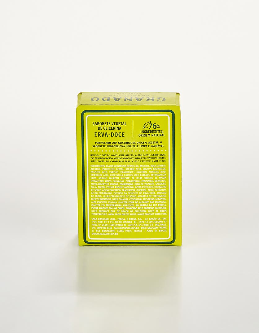 Sabonete em Barra de Glicerina Granado Erva-doce 90g