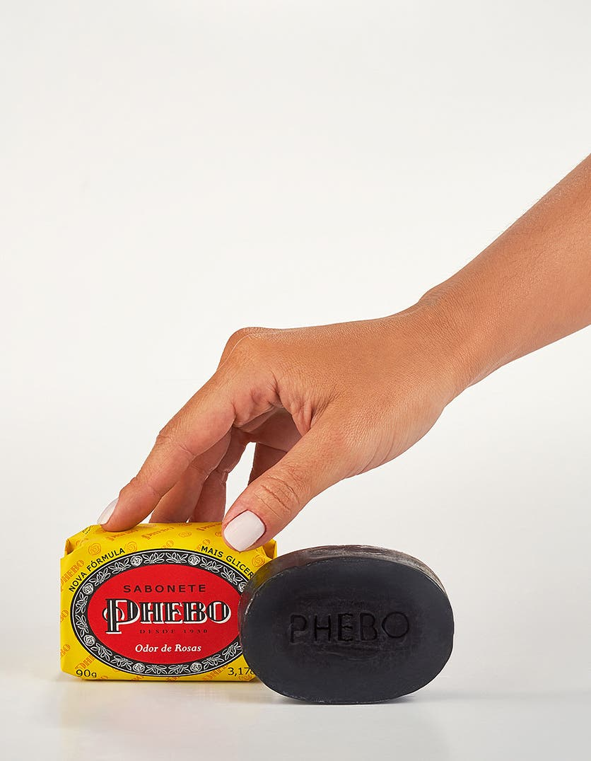 Sabonete em Barra de Glicerina Phebo Odor de Rosas 90g