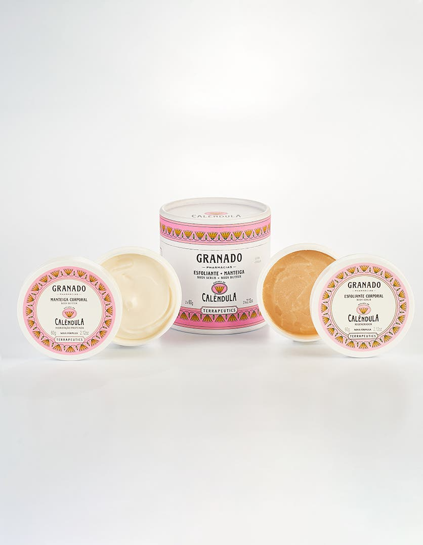 Kit Esfoliante + Manteiga Corporal Calêndula Terrapeutics