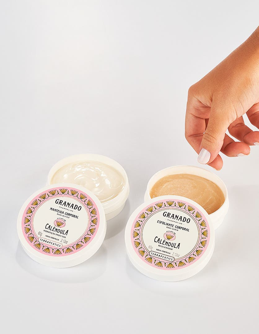 Kit Esfoliante + Manteiga Corporal Calêndula Terrapeutics