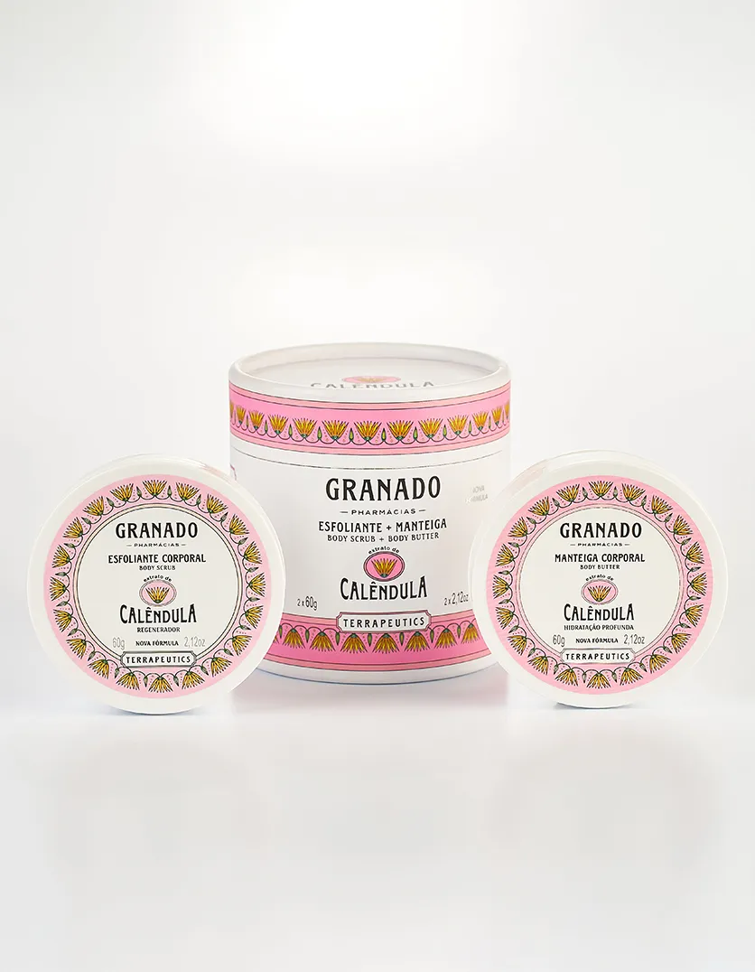 Kit Esfoliante + Manteiga Corporal Calêndula Terrapeutics