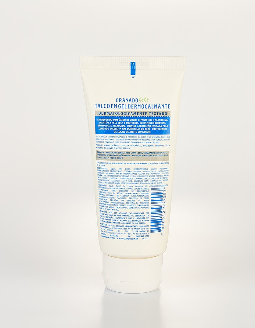 Talco em Gel Dermocalmante Bebê Peles Sensíveis 80g