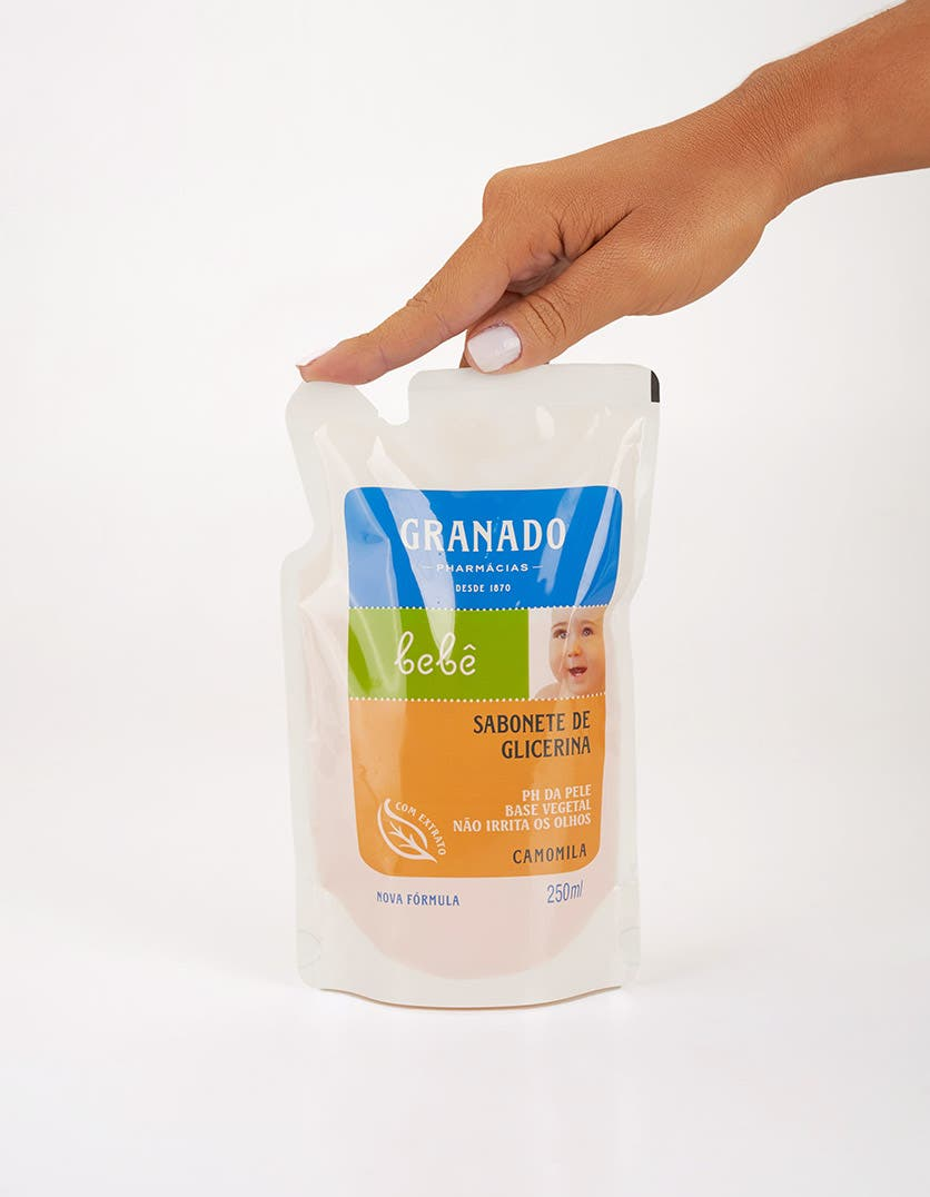 Refil Sabonete Líquido de Glicerina Granado Bebê Camomila 250ml