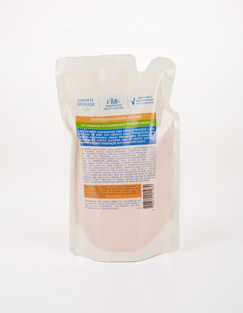 Refil Sabonete Líquido de Glicerina Granado Bebê Camomila 250ml