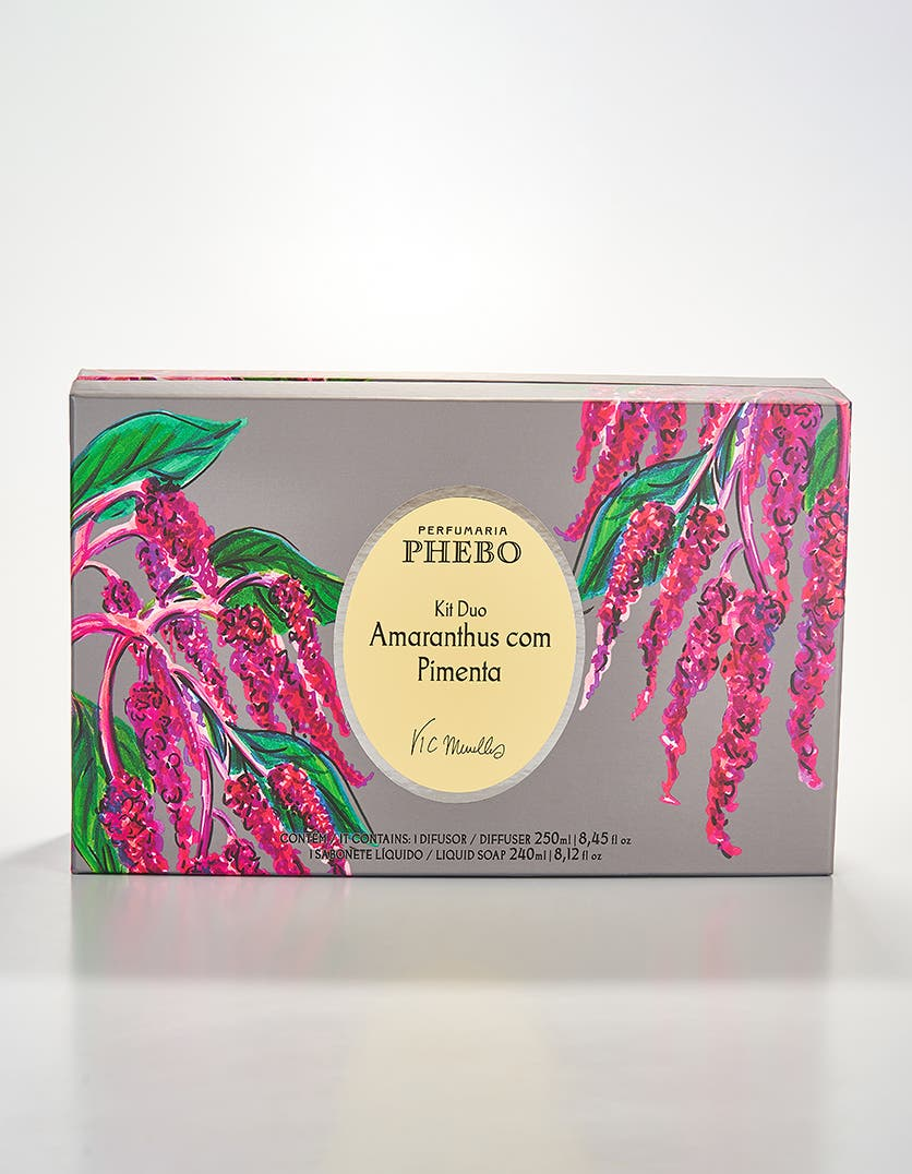 Kit Difusor de Ambientes 250ml + Sabonete Líquido Phebo Amaranthus com Pimenta 240ml