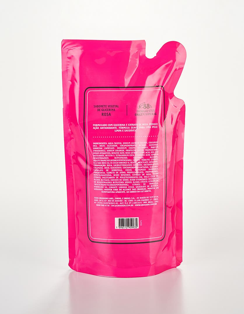 Refil Sabonete Líquido de Glicerina Granado Rosa 300ml