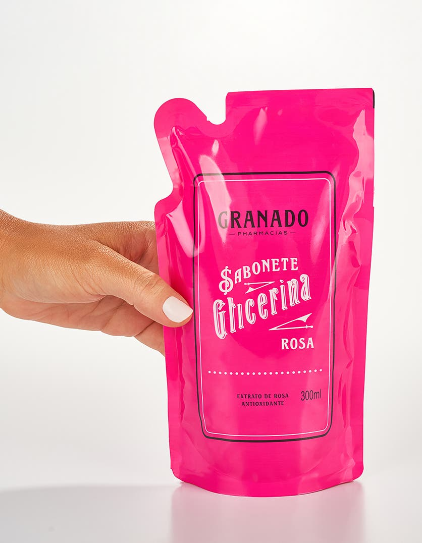 Refil Sabonete Líquido de Glicerina Granado Rosa 300ml