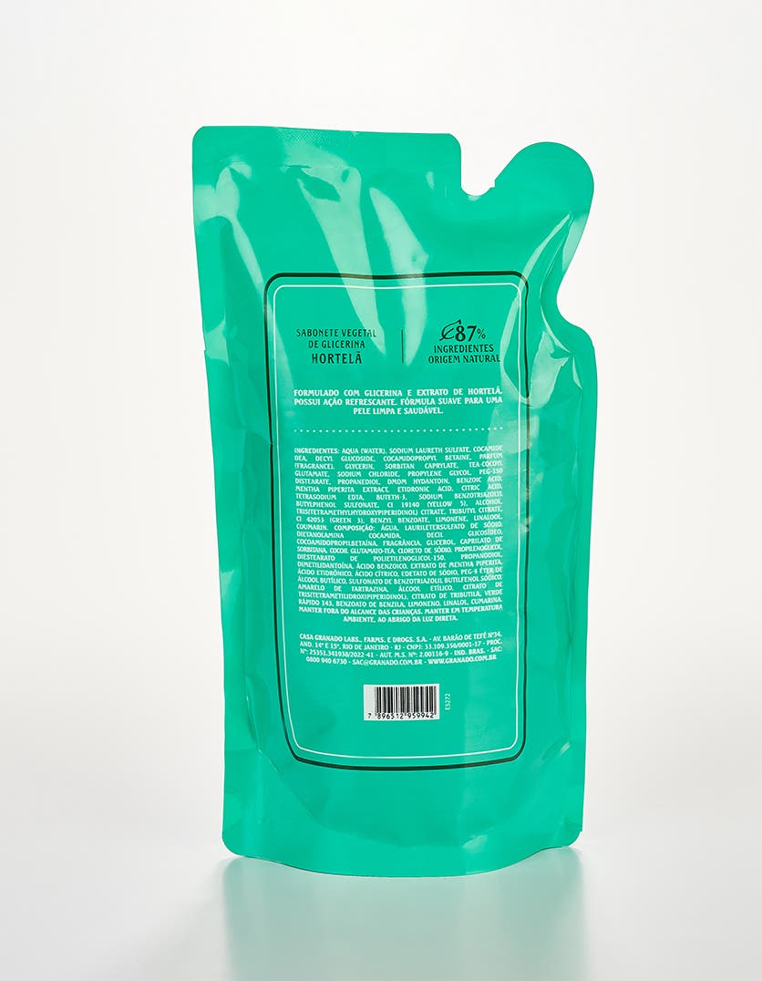 Refil Sabonete Líquido de Glicerina Granado Hortelã 300ml