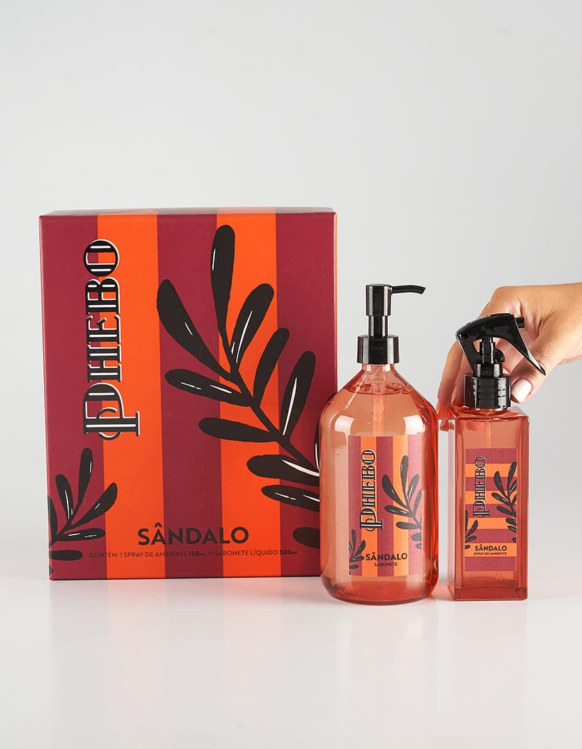 Kit Spray de ambiente + Sabonete Líquido Sândalo
