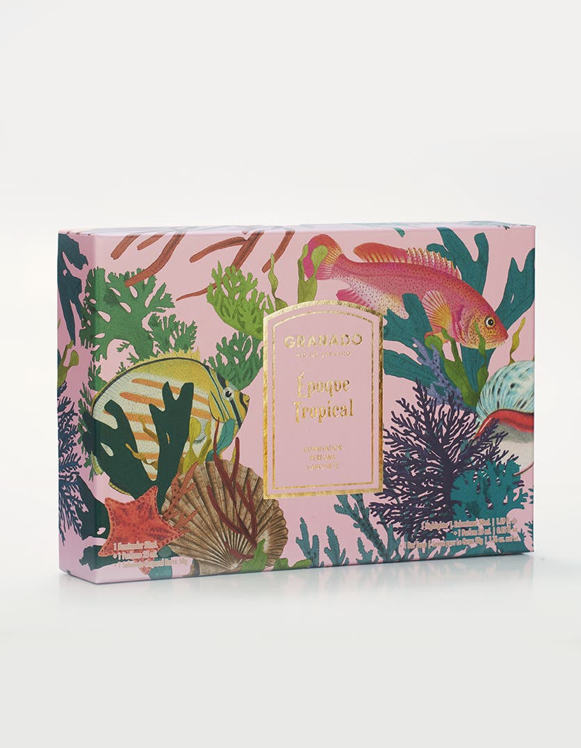 Kit Iluminador + Perfume + Sabonete em Barra Époque Tropical