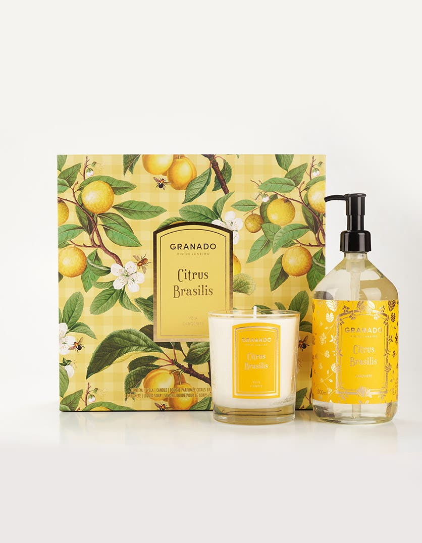 Kit Vela & Sabonete Líquido Citrus Brasilis Picnic