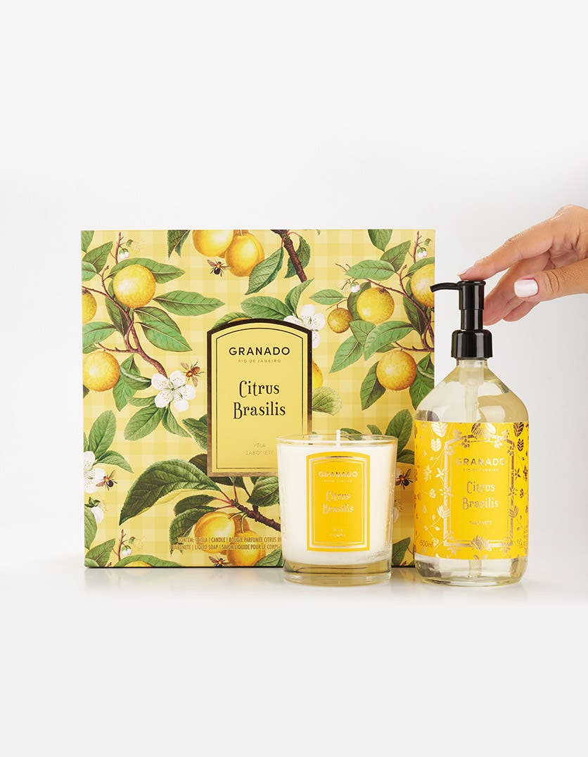 Kit Vela & Sabonete Líquido Citrus Brasilis Picnic