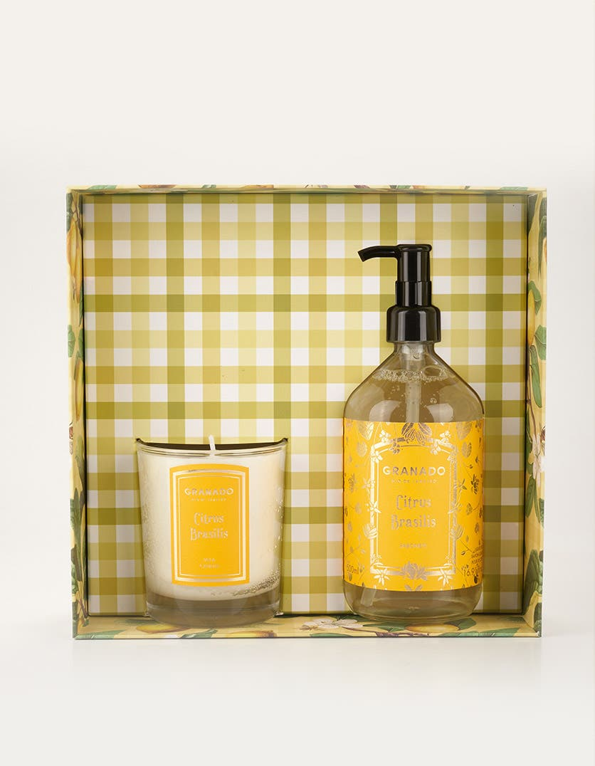 Kit Vela & Sabonete Líquido Citrus Brasilis Picnic