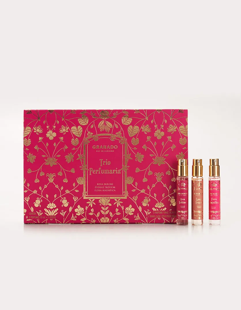 Trio Perfumaria & Estojo Rosa Sublime