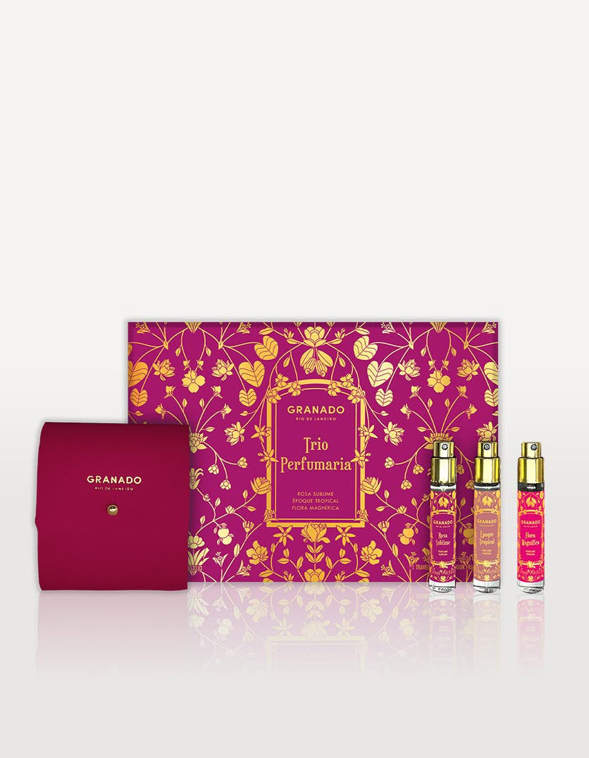 Trio Perfumaria & Estojo Rosa Sublime