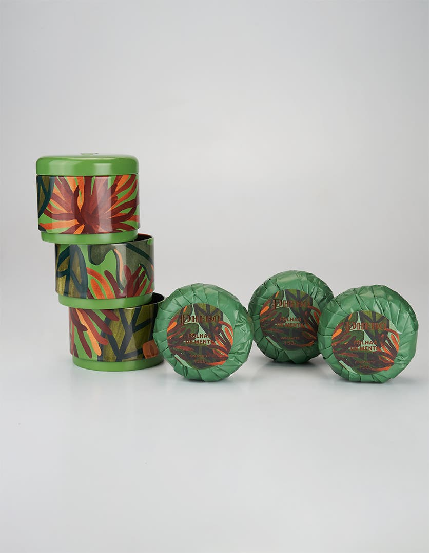 Kit Lata Sabonetes em Barra Aromáticos Folhas de Menta