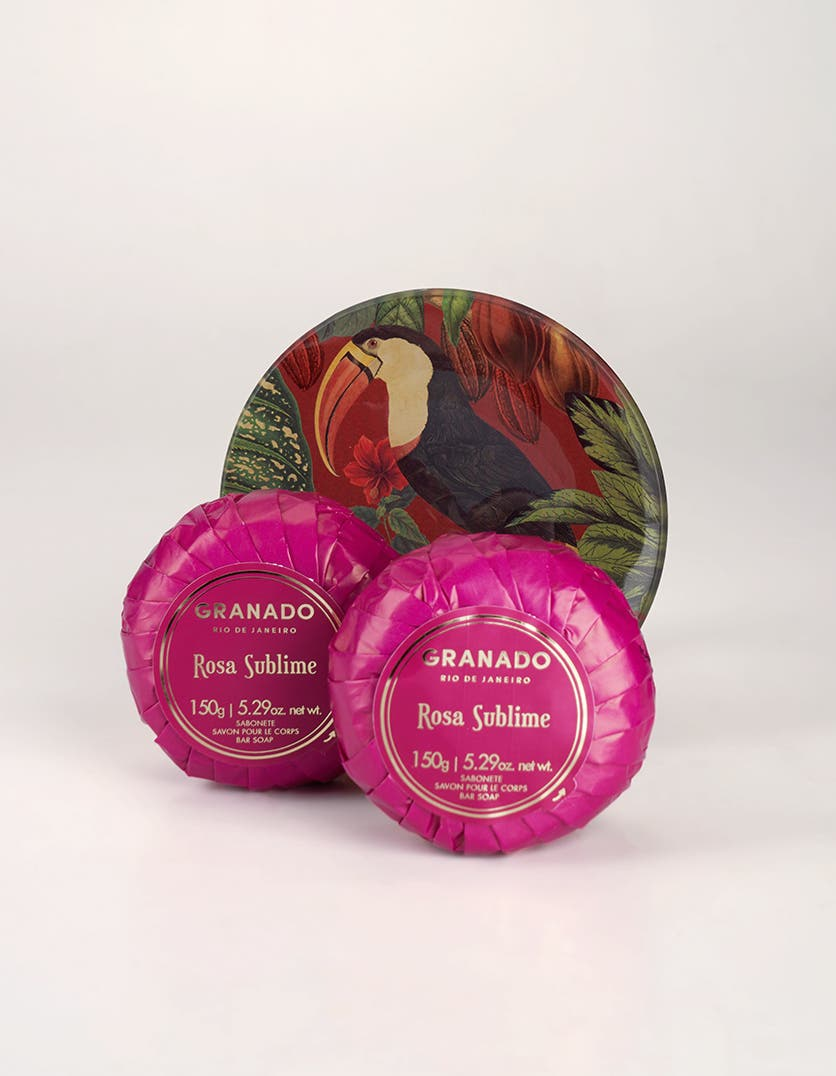 Duo Sabonetes & Porta-Objetos Rosa Sublime