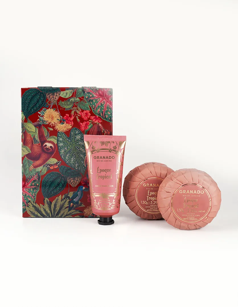 Kit Lata Creme Mãos & Sabonete em Barra Époque Tropical