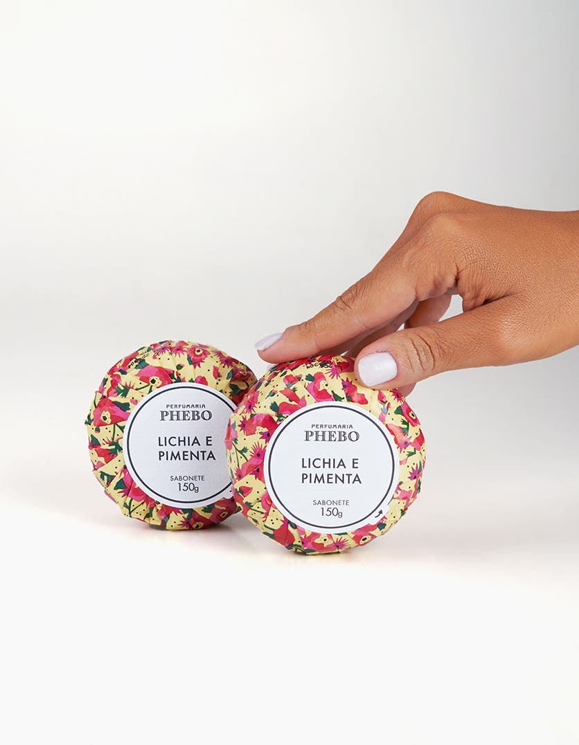 Kit Sabonete em Barra Lenço Lichia e Pimenta