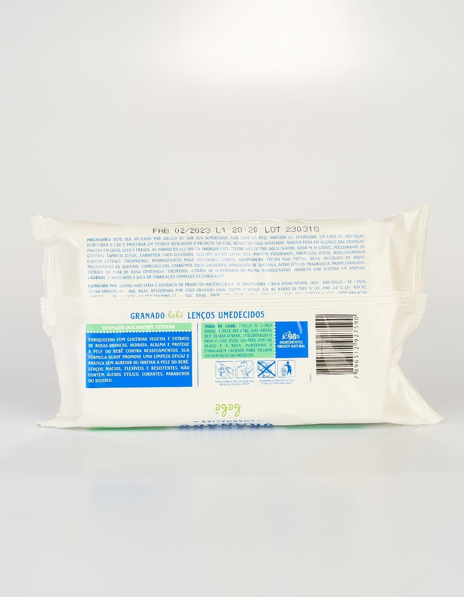 Lenços Umedecidos Bebê Erva-doce - 50 unidades