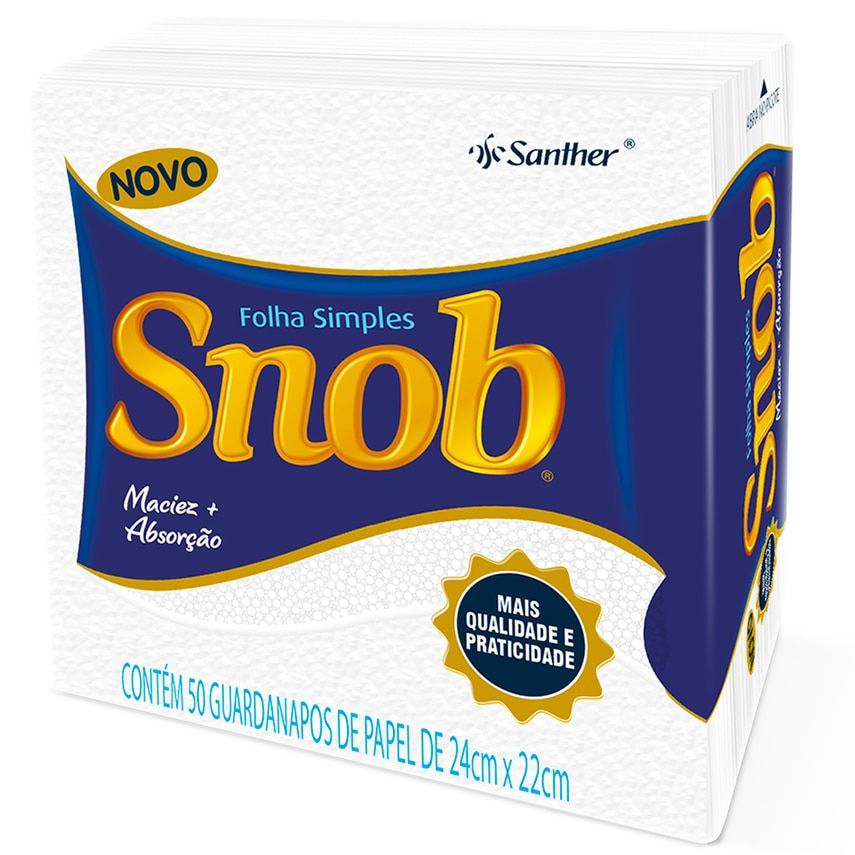Guardanapo Branco Snob 24x22 cm 50 unidades