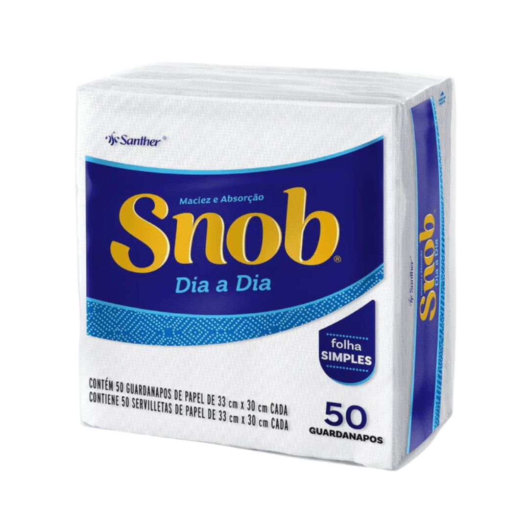 Guardanapo Branco Snob 24x22 cm 50 unidades