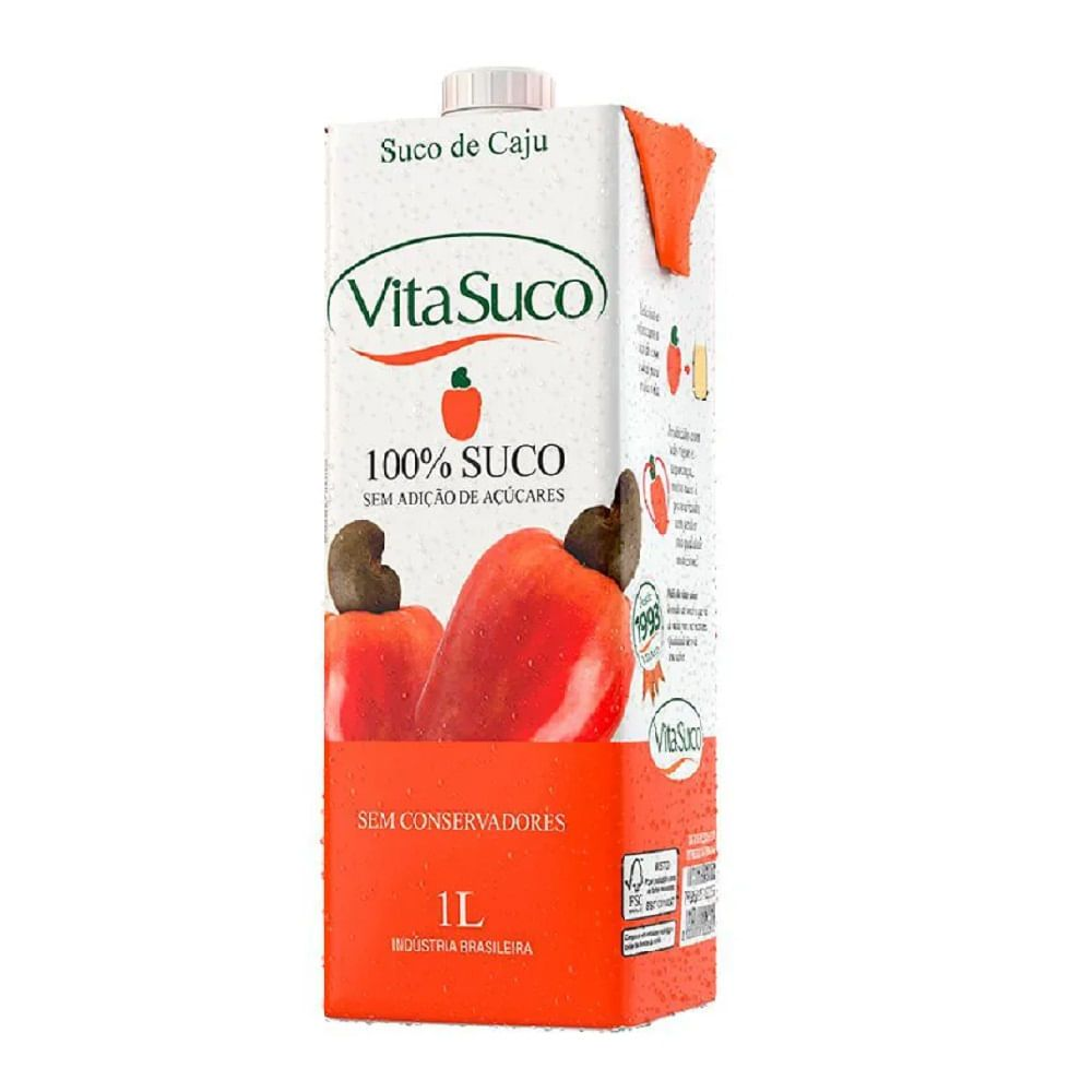 Suco Natural de Caju Vita Suco 1l