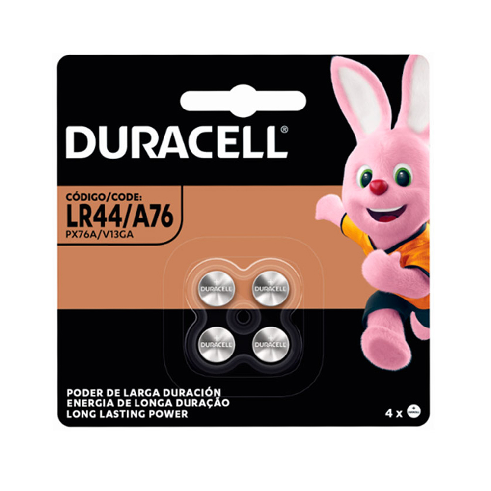 BATERIA LR44 ALCAL.1,5V 4UN DURACEL