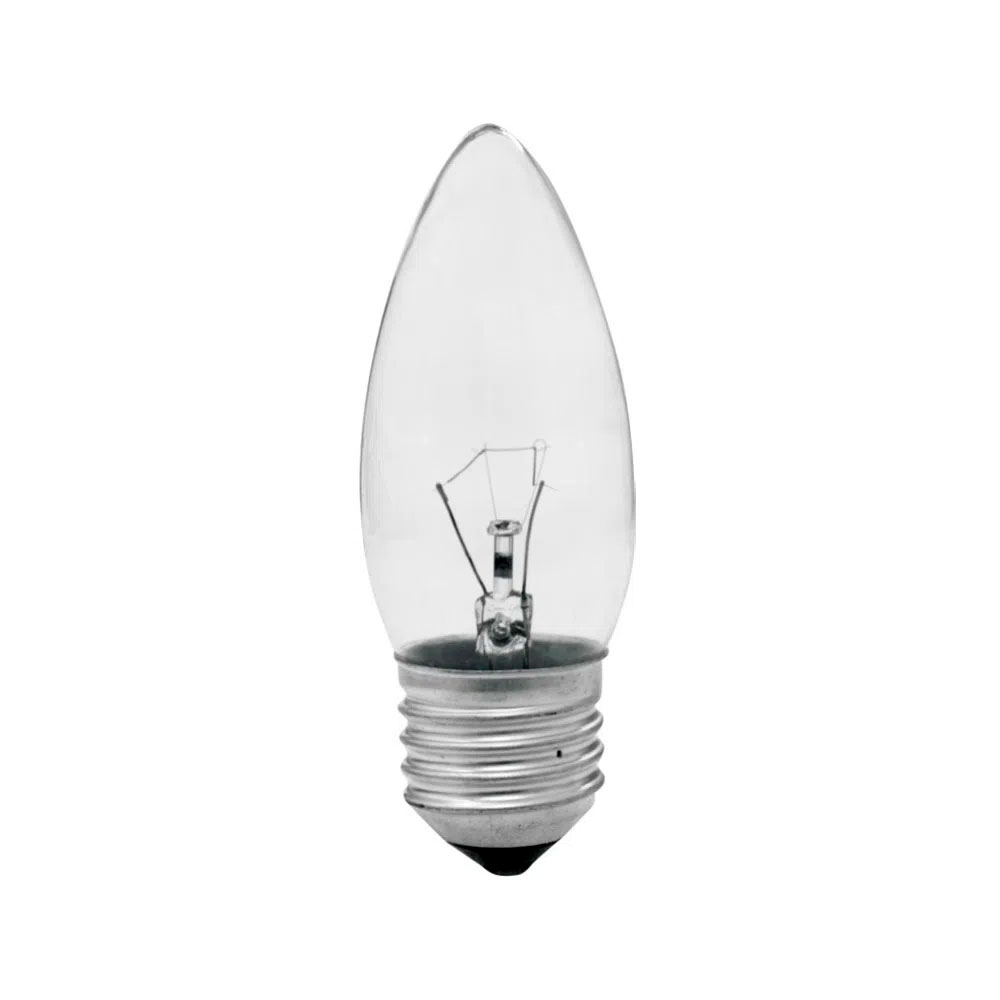 LAMPADA VELA E27 25W 127V CL BRASFO